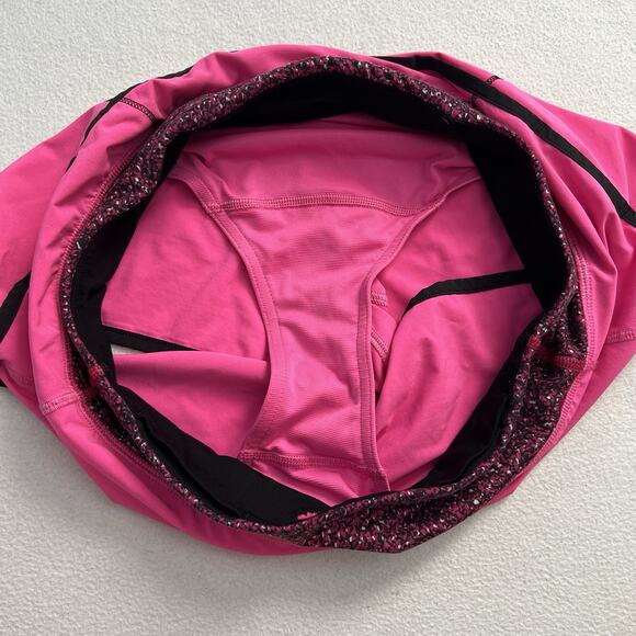 Lululemon Women Raspberry Glo Light Magenta Black 4-way Run 2.5” Speed Shorts 6 - Picture 5 of 9